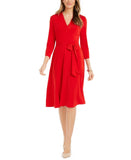 Charter Club Women's 3/4-Sleeve V-Neck Midi Dress