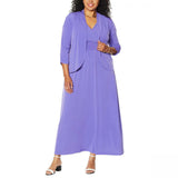 IMAN Women's Plus Size Boho Chic Drape Front Jersey Knit Cardigan
