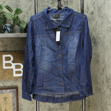 DG2 by Diane Gilman Women's Plus Size Lightweight Denim Jacket