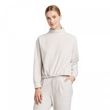 Prologue Women's High Neck Cinched Bottom Cozy Knit Sweatshirt