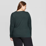 Ava & Viv Women's Plus Size Long Sleeve V-Neck T-Shirt