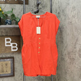 Universal Thread Women's Short Sleeve Kimono Button Front Romper