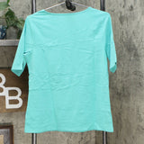 Lemon Way Women's Scalloped Edge Slub Knit T-Shirt