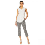 NWT Lemon Way Women's 365 Poplin Scalloped Stretch Button-Down Blouse 14 16