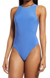 Open Edit Women's High Crewneck Cutout Bodysuit