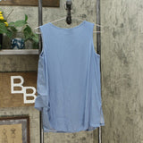 DG2 by Diane Gilman Women's SoftCell Chambray Easy Tank Top