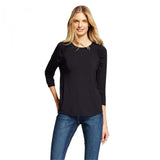 A New Day Women's 3/4 Sleeve Ruched Tunic Top T-Shirt