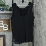Colleen Lopez Women's Mixed Media Tank Top Black XL