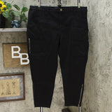 Skinnygirl Women's Skinny Ankle Twill Jeans With Seams Black Plus 24W