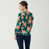 Laurie Felt Women's Woven Front Ruffle Blouse