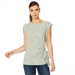 NWT Vince Camuto Womens Soft Texture Mixed Media Top. 650811 Large