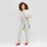 A New Day Women's Long Sleeve Open Cardigan Sweater Gray XS