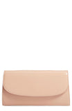 Private Label Leather Clutch with drop-in chain strap Beige Almond One Size