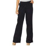 DG2 by Diane Gilman Women's SoftCell Denim Wide Leg Pants Black Medium