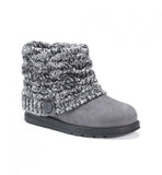 Muk Luks Women's Patti Faux Suede Knit Cuffed Winter Ankle Boots