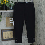 JM Collection Women's Diamonte Tab Pull On Pants