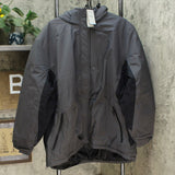 Rivers End Women's Plus Size Classic Color Block Parka Charcoal / Black 4XL