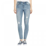 Buffalo Women's Jess Rip And Repair Mid Rise Skinny Jeans Light Blue 6/28