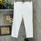 Nautica Women's Tencel Ankle Pants Ivory 12