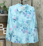 Lemon Way Women's Plus Size Long Sleeve Peplum Utility Jacket