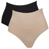 Nearly Nude 2 Pack Smoothing Modal Cotton High Waist Brief Panties