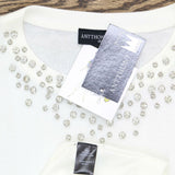 Antthony Plus Size Crystal Couture Tunic Sweater With Rhinestones