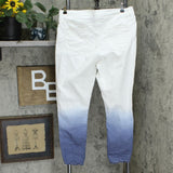 DG2 by Diane Gilman Embroidered Pull On Jeans Ombre Chambray Large