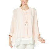 MarlaWynne WynneLayers Women's Plus Size Unstructured Chiffon Shirt