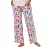 Cuddl Duds Women's Cool & Airy Jersey Print Pajama Pants Pink Floral XS