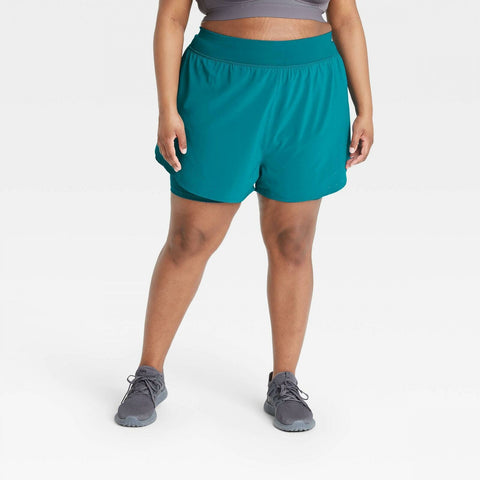 All In Motion Women's Plus Size 2-in-1 Running Shorts