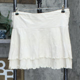 Wild Fable Womens Ruched Tie Front Strapless Blouse Shirt Top Off-White L