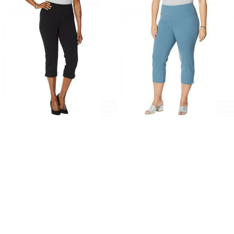 Antthony Women's Plus Size Boss Lady Tummy Smoothing Pedal Pusher Pants