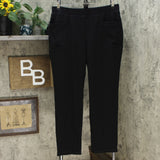 Isaac Mizrahi Live! Women's SOHO Slim Leg Pants Black Large