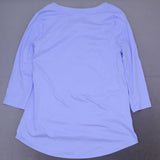 Isaac Mizrahi Live! Women's Essentials Pima Knit Top Powder Blue Medium