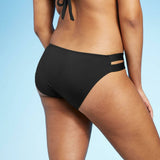 Kona Sol Women's Mid Coverage Double Side Tabs Hipster Bikini Bottom