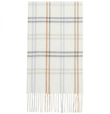 Steve Madden Mid Weight Cozy Muffler Scarf With Fringe Ivory / Gray / Beige