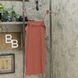 Wild Fable Women's Sleeveless Tie Strap Rib Knit Dress