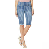DG2 by Diane Gilman Women's Stretch Denim Pull On Bermuda Shorts