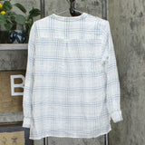 Style & Co. Women's Petite Cotton Textured Roll Tab Long Sleeve Shirt