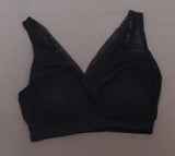 Rhonda Shear Women's Striped Mesh Leisure Bra With Removable Pads