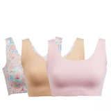Rhonda Shear Plus Size 3 Pack Body Bras With Removable Pads