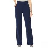 DG2 by Diane Gilman Women's Petite Wrinkle Resistant Stretch Crepe Pull On Trousers