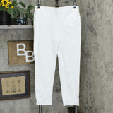 Nina Leonard Women's Stretch Denim Narrow Leg Pants Ivory XL
