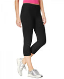 HUE Women's Cotton Capri Leggings Pants. U17981 Black Medium