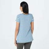 NWT Cuddl Duds Women's Softwear Stretch Hankerchief Hem T-Shirt. A373484 Large