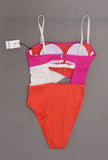 Shade & Shore Women's Cut Out Colorblock One Piece Swimsuit