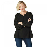 Isaac Mizrahi Live! Plus Size Clip Dot Blouse With Ladder Lace Trim