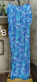 Colleen Lopez Women's Isle Be There Maxi Dress Blue Ikat Plus 2X