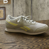 Reebok Women's Classic Lace Up Jogger Sneakers Gray/ Lemon/ White 7-1/2