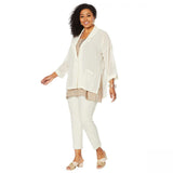 MarlaWynne WynneLayers Women's Plus Size Oversized Chiffon Blazer